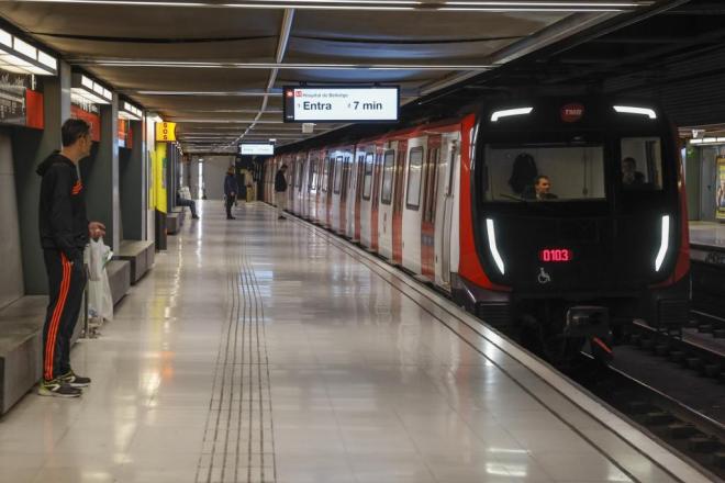 El metro de Barcelona durante el apagón