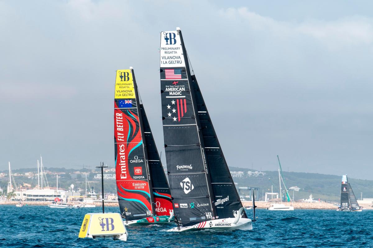 Nueva exhibición del Emirates Team New Zealand en la Copa América