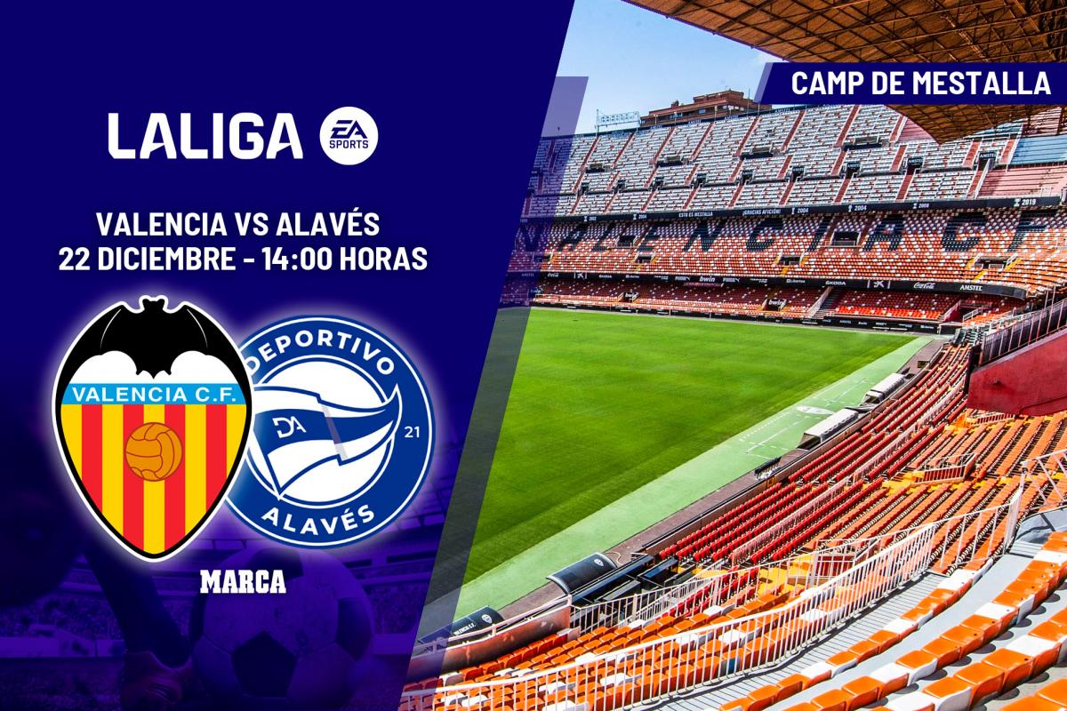 Valencia Alavés horario y dónde ver en TV el partido de LaLiga EA