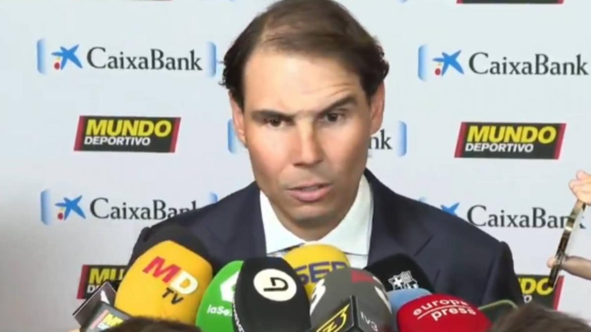 Rafa Nadal: "¿Si era roja la entrada? Era roja, magenta"