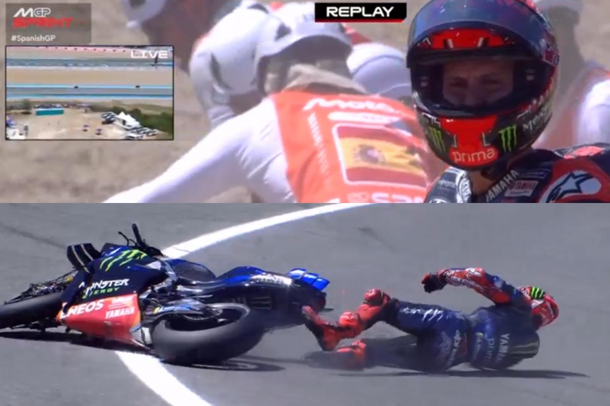 Fabio Quartararo se cae en Jerez y deja escapar la victoria del sprint