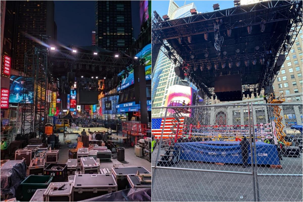 Boxeo en Times Square: La Velada Callejera con Ring en el Corazón de Nueva York