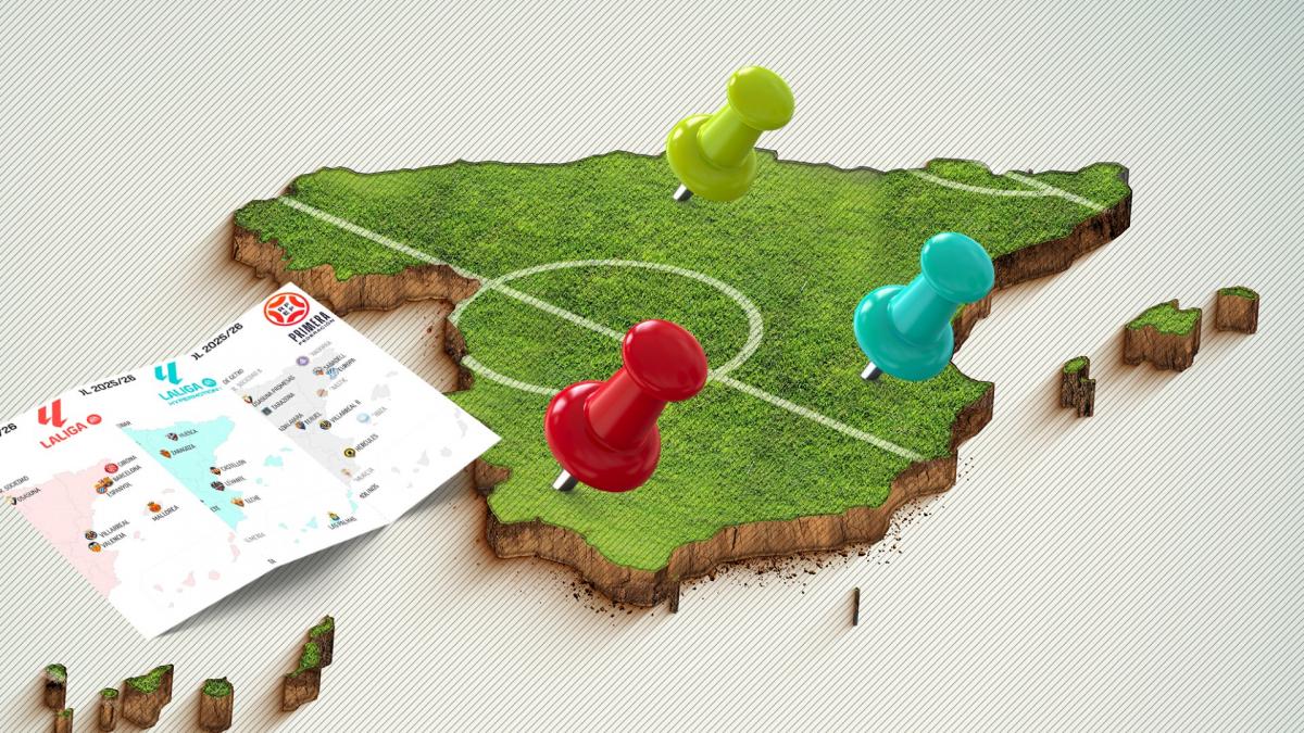 Así queda el mapa del fútbol español: el Oeste sigue perdiendo peso