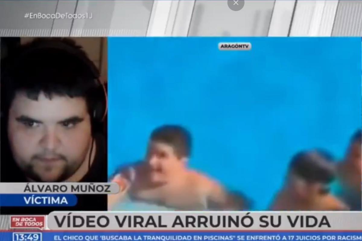 Álvaro Muñoz, el joven viral que pedía tranquilidad en la piscina, contra Sarah Santaolalla: "Ese retintín no me ha gustado"