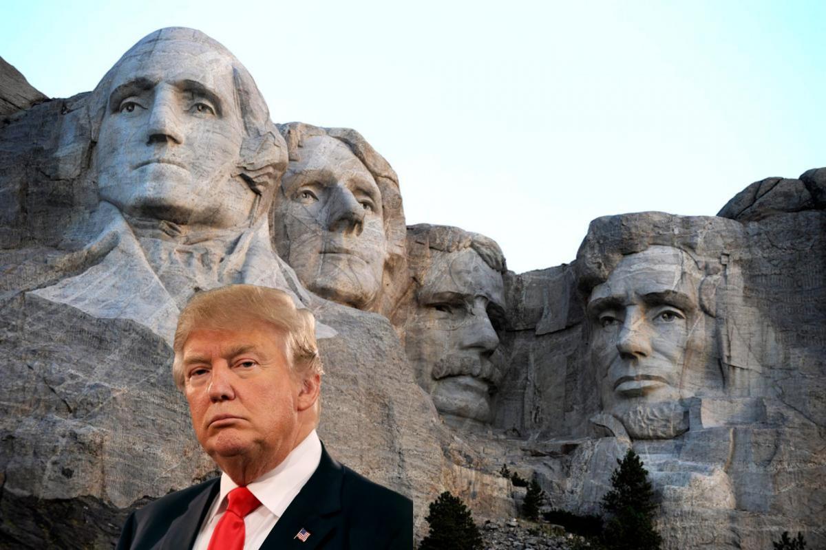 Donald Trump pide que su cara sea tallada en el Monte Rushmore