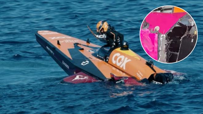 Así quedó el barco del equipo de Nadal tras el aterrador accidente en E1