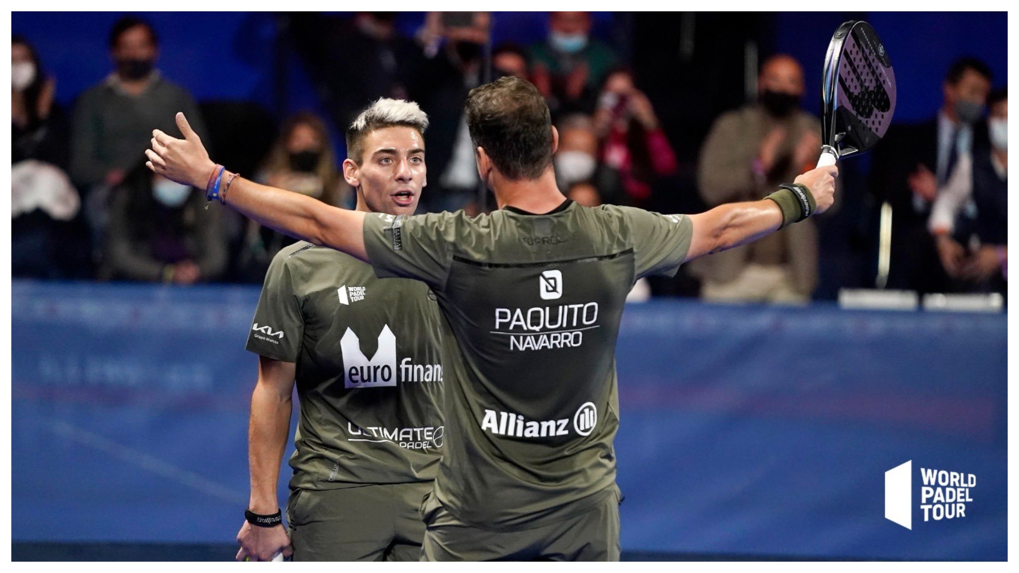 Paquito Navarro y Martín Di Nenno tras finalizar su partido de cuartos del Master Final.