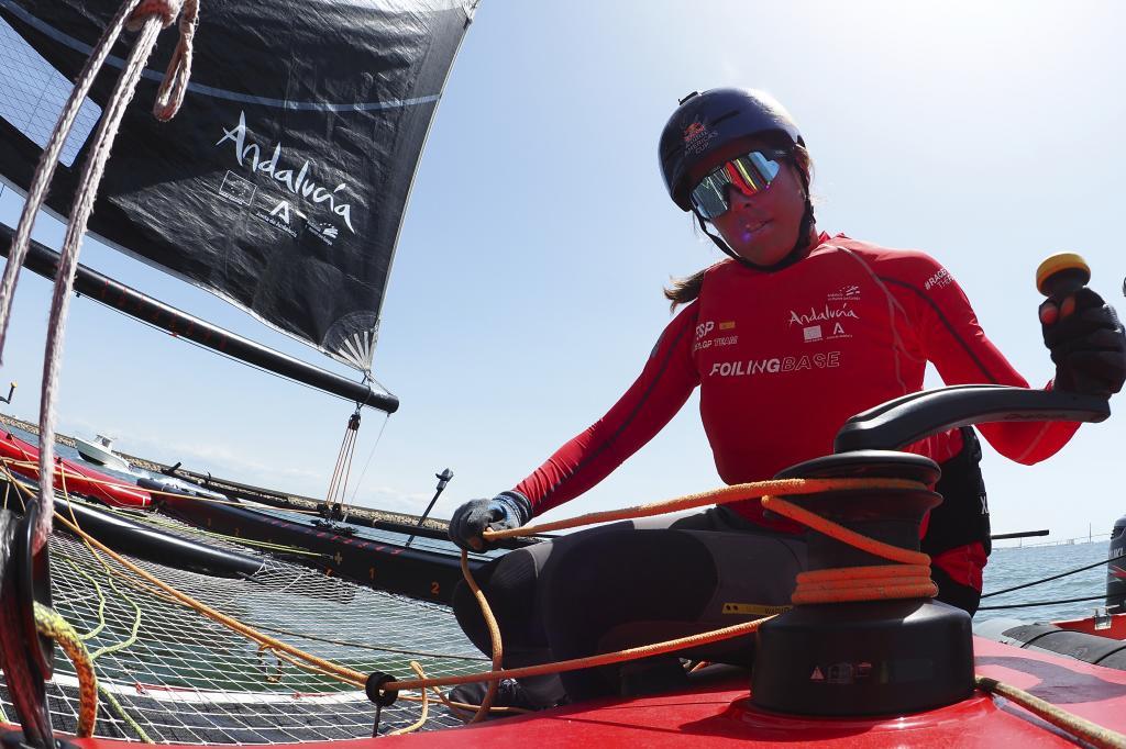 Nora Brugman, en el training camp del equipo español de SailGP / SailGP