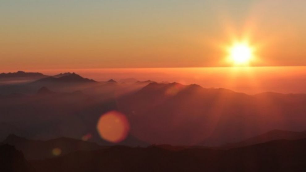 Puesta del sol desde la cima del Pic du Midi