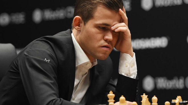 Magnus Carlsen durante una partida.