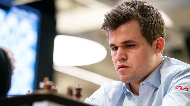 Magnus Carlsen, durante un torneo de ajedrez.