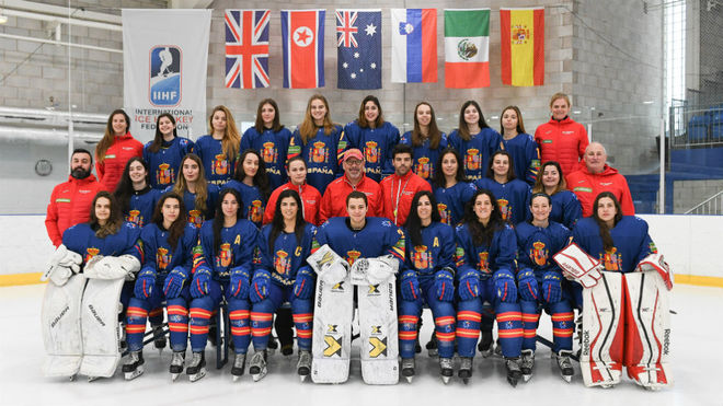 Selección femenina española de hockey hielo.