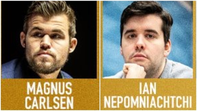 Magnus Carlsen vs Ian Nepomniachtchi.