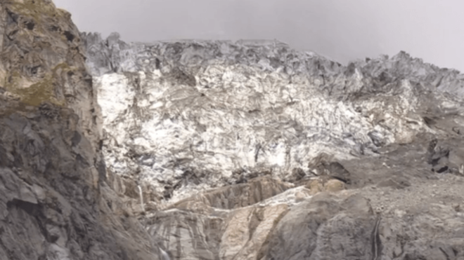 Una imagen del glaciar italiano Planpincieux.