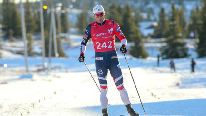 Petter Northug, en una prueba de esquí de fondo.