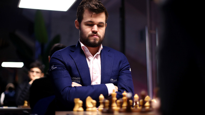Magnus Carlsen durante una partida en el Tata Steel Chess Tournament.