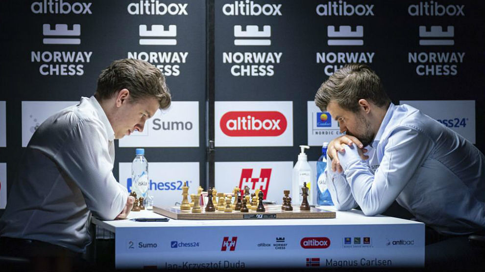 Duda y Carlsen, en la sexta jornada del 8º Altibox Nrway Chess