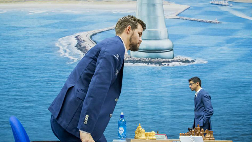 Magnus Carlsen y Anish Giri.