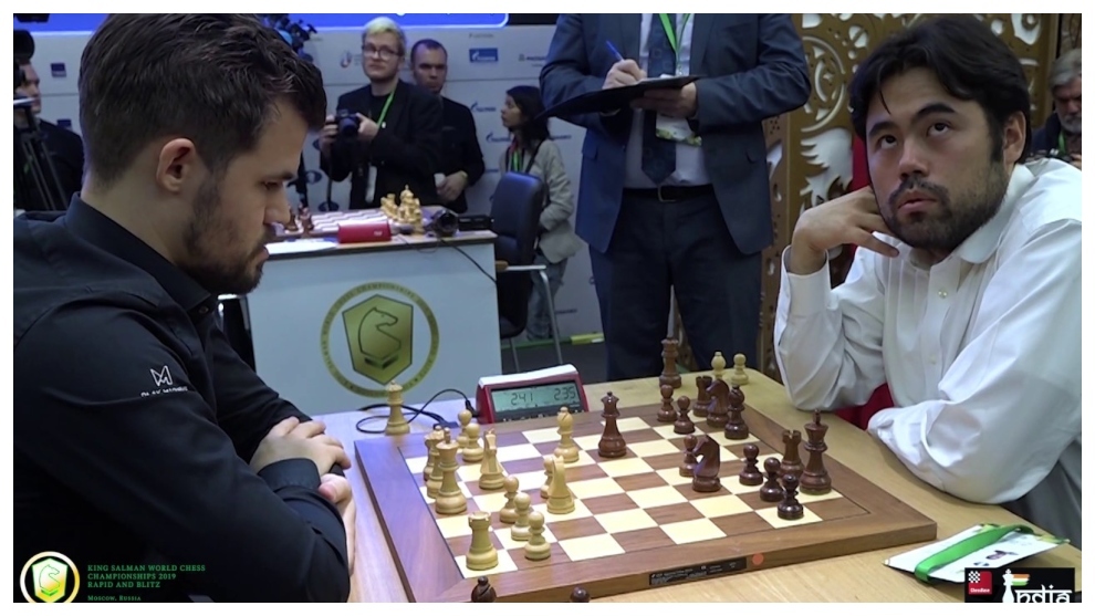 Carlsen y Nakamura en una partida