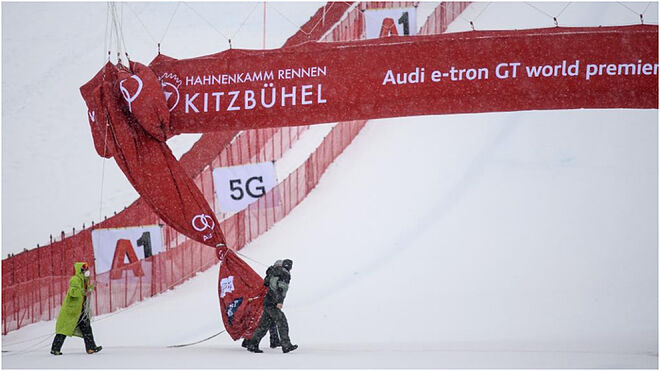 El segundo descenso masculino de Kitzbuehel ha sido cancelado debido a las condiciones meteorológicas.