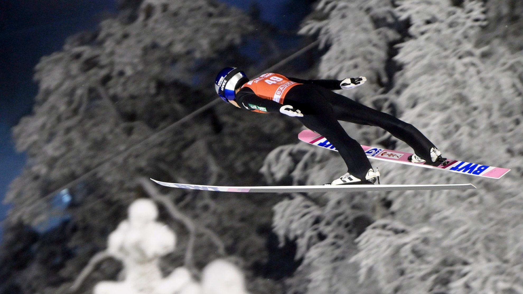 Ryoyu Kobayashi, en la Copa del Mundo de saltos de esquí de Ruka.