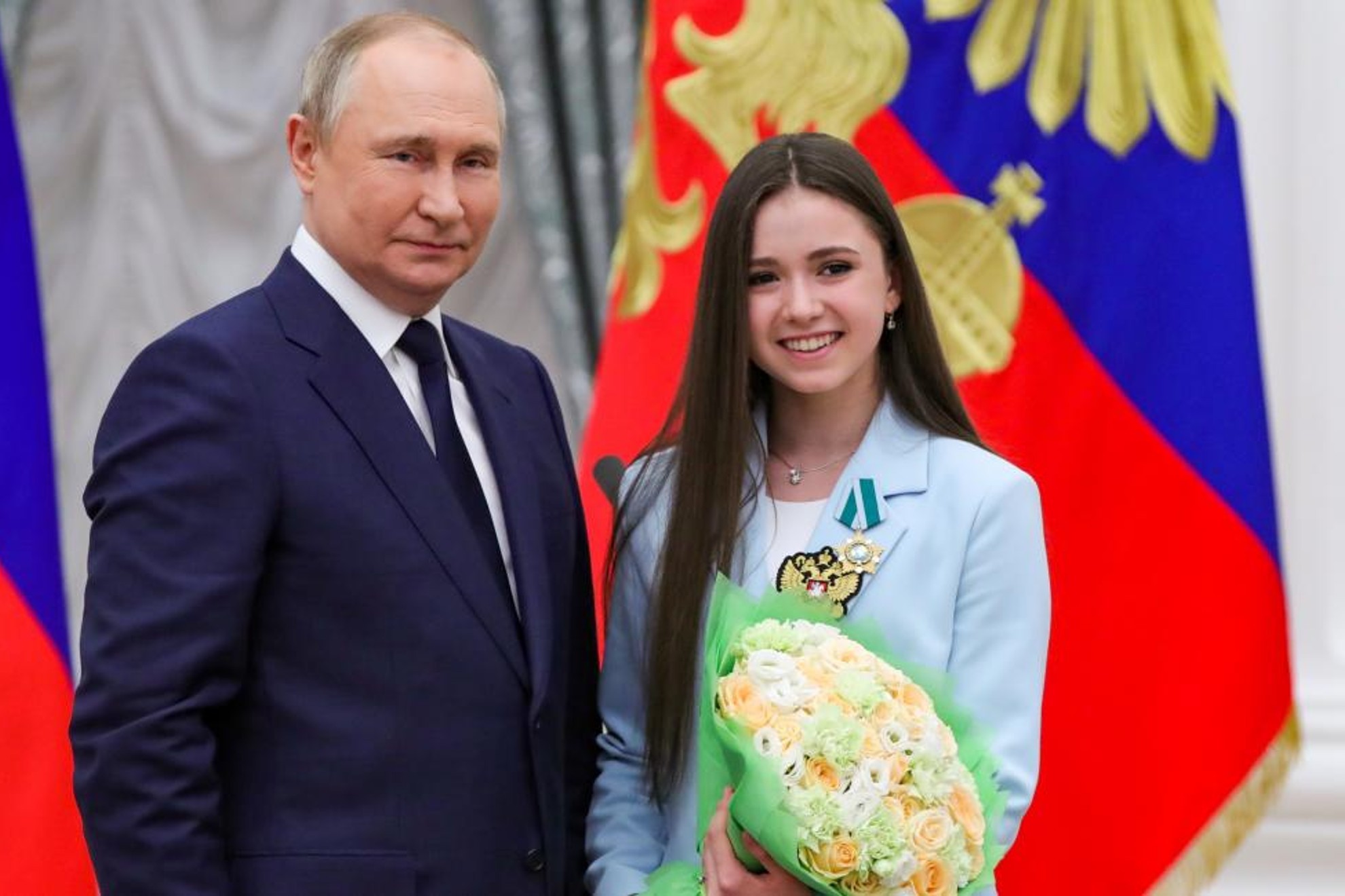 Ksenia Valieva, recibida tras los Juegos de Pekin por el presidente de Rusia, Vladimir Putin / Foto: EFE