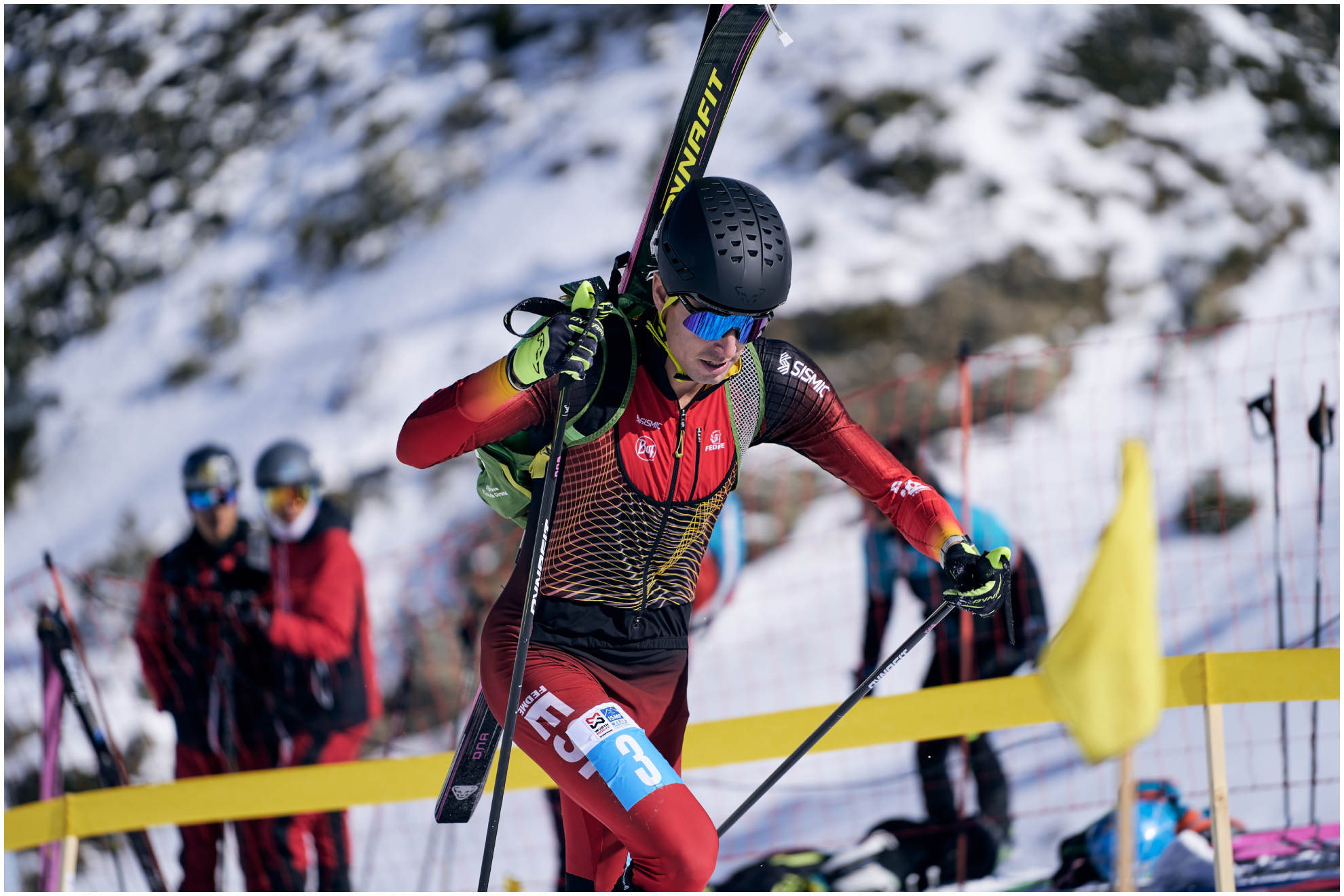 Oriol Cardona, en el Mundial de esquí de montaña de Boi Taull.