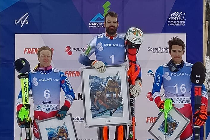 Quim Salarich, en el podio de Narvik