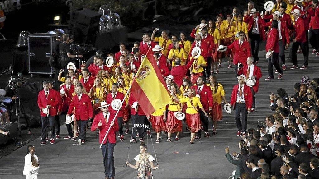 Desfile del equipo español en los Juegos Olímpicos de Londres 2012, con Pau Gasol como abanderado