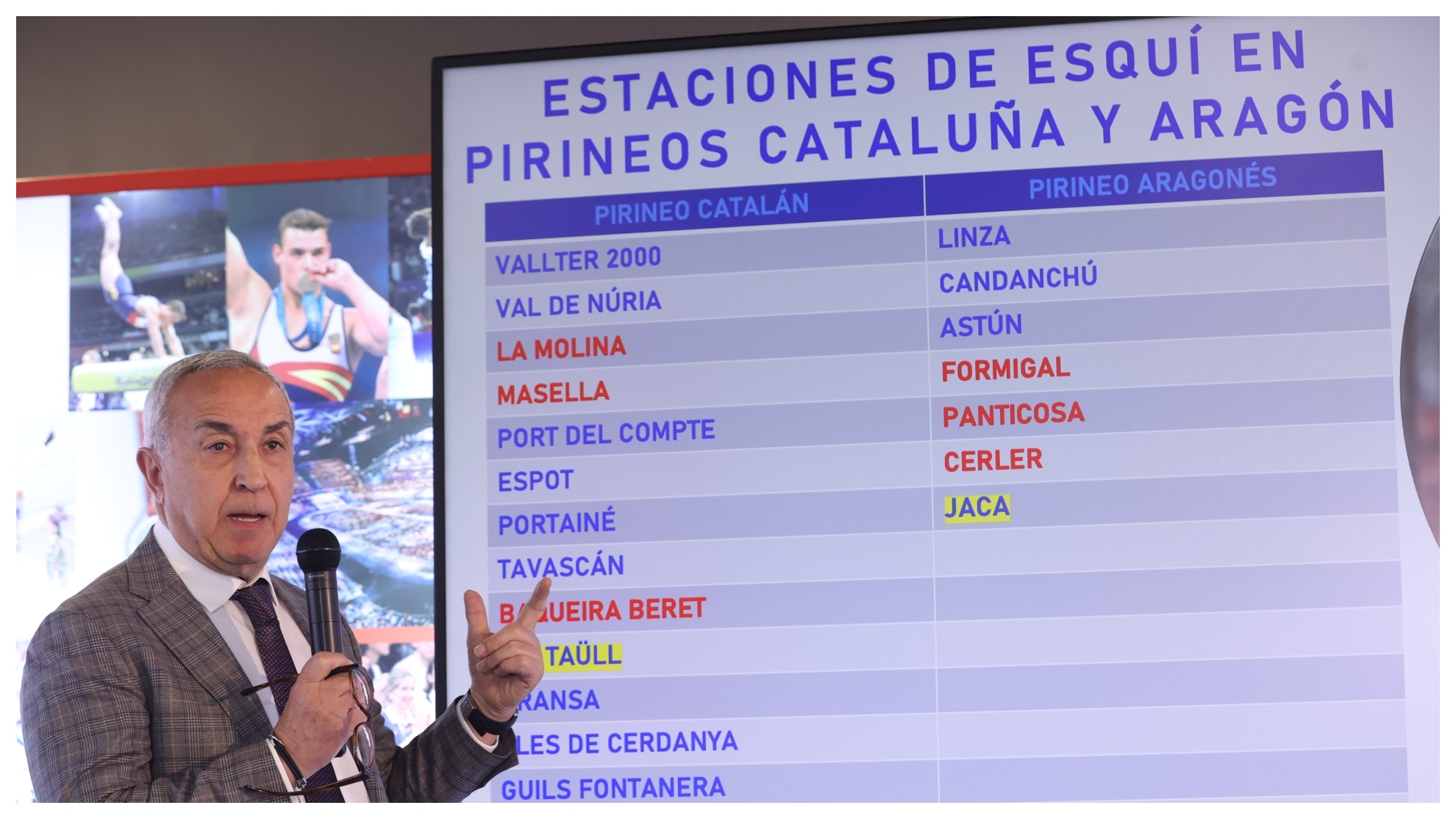 Alejandro Blanco, presidente del Comité Olímpico Español, este miércoles durante la rueda de prensa en la que dijo estar "convencido que habrá un acuerdo" para presentar la candidatura conjunta entre Aragón y Cataluña.