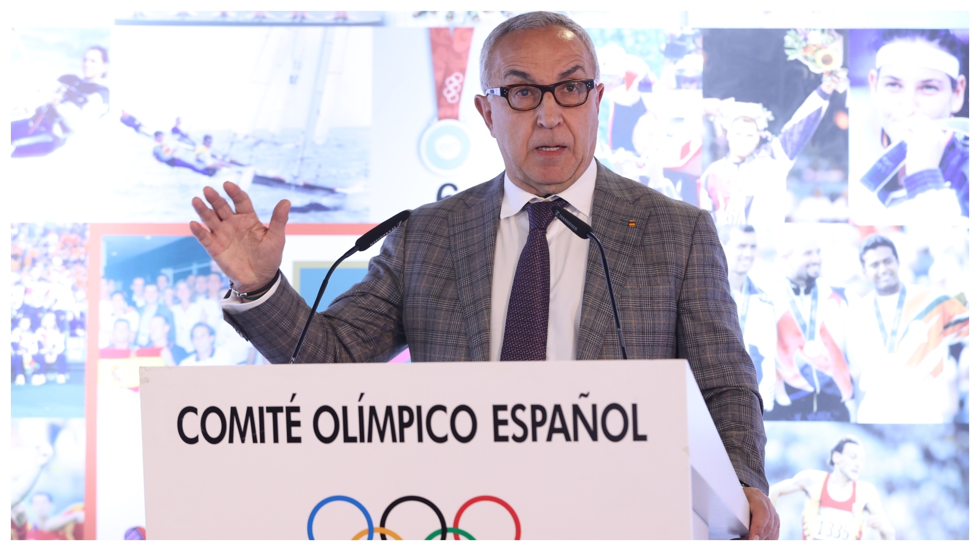 Alejandro Blanco, presidente del Comité Olímpico Español, durante una reciente rueda de prensa.