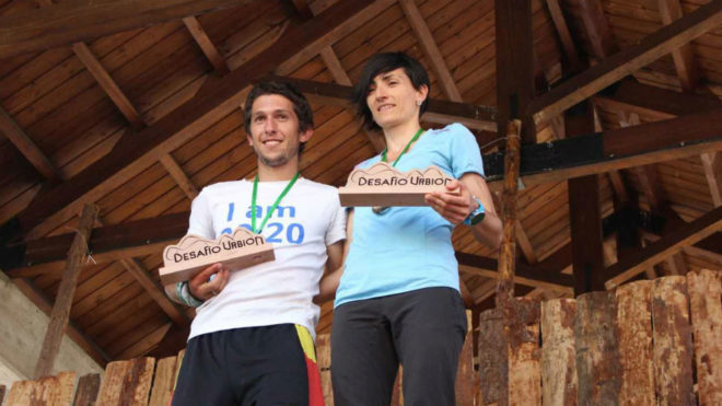Manu Merillas y Oihana Kortazar, en el podio del Desafío Urbión.