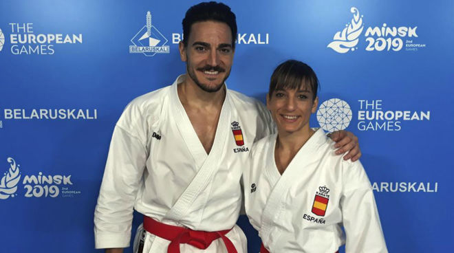 Damián Quintero y Sandra Sánchez en los pasados Juegos Europeos.