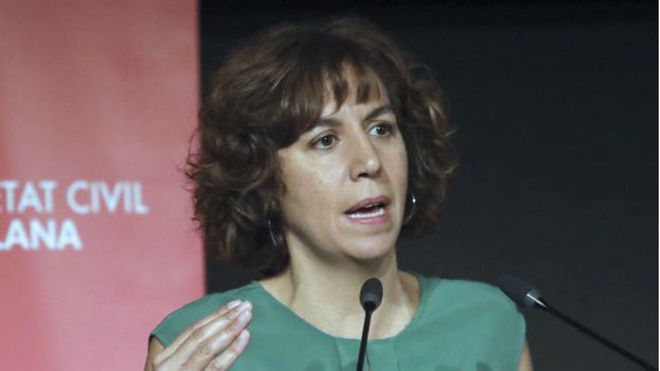 Irene Lozano, en la Jornadas Sobre Convivencia Lingüistica en Cataluña.