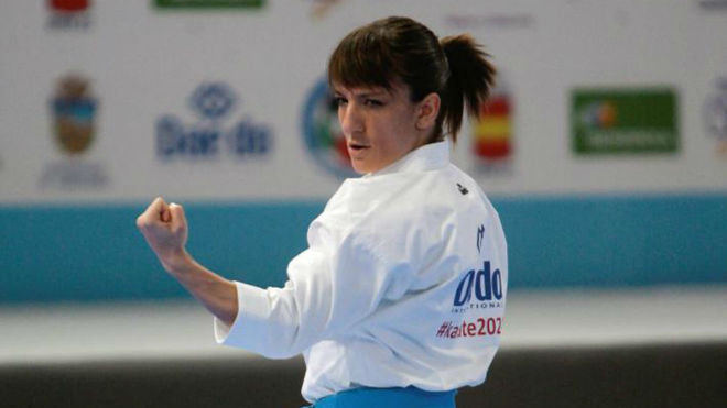 Sandra Sánchez, en una competición.