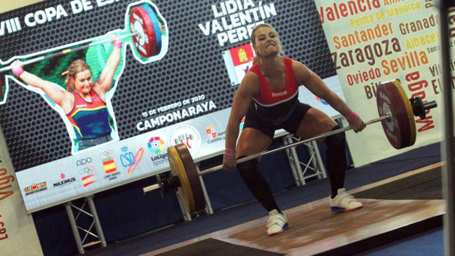 Lydia Valentín durante la competición.