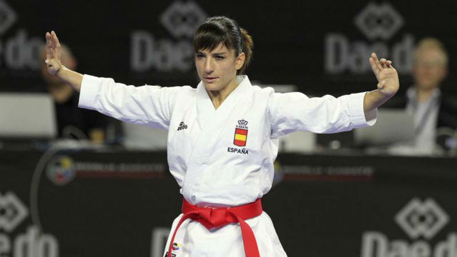 Sandra Sánchez, en el Mundial de Madrid de 2018.