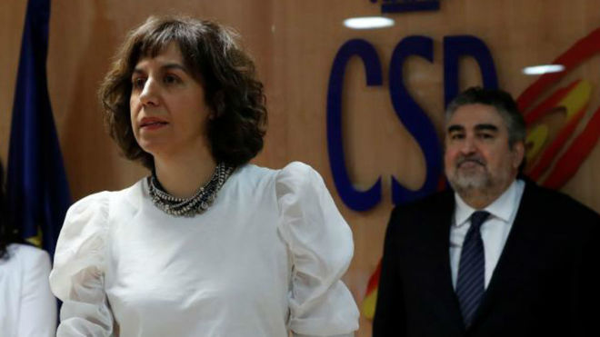 Irene Lozano, el día que tomó posesión de su cargo al frente del CSD.