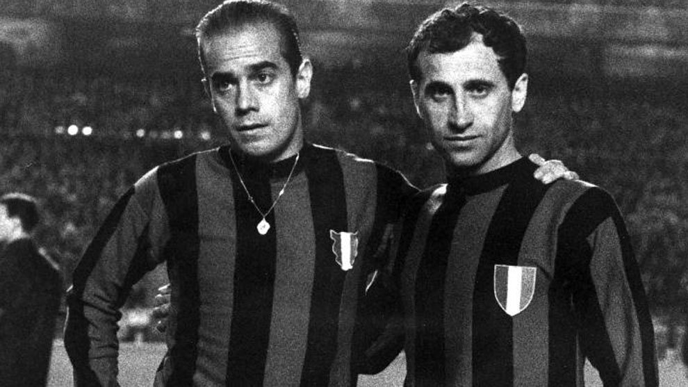 Luis Suárez y Joaquín Peiró, con el Inter