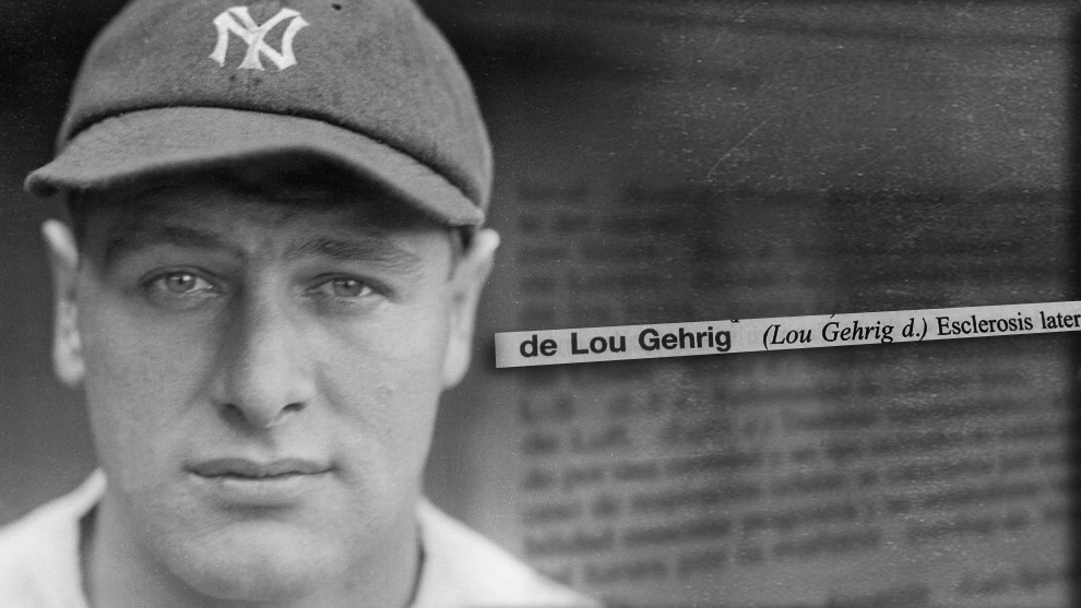 El jugador Lou Gehrig padeció la enfermedad que lleva su nombre