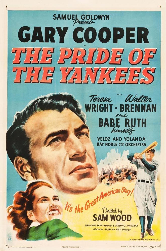 Cartel original del la película El Orgullo de los Yankees