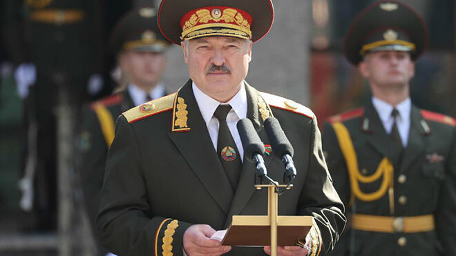 Alexander Lukashenko, presidente de Bielorrusia, durante un acto hoy en Minsk.