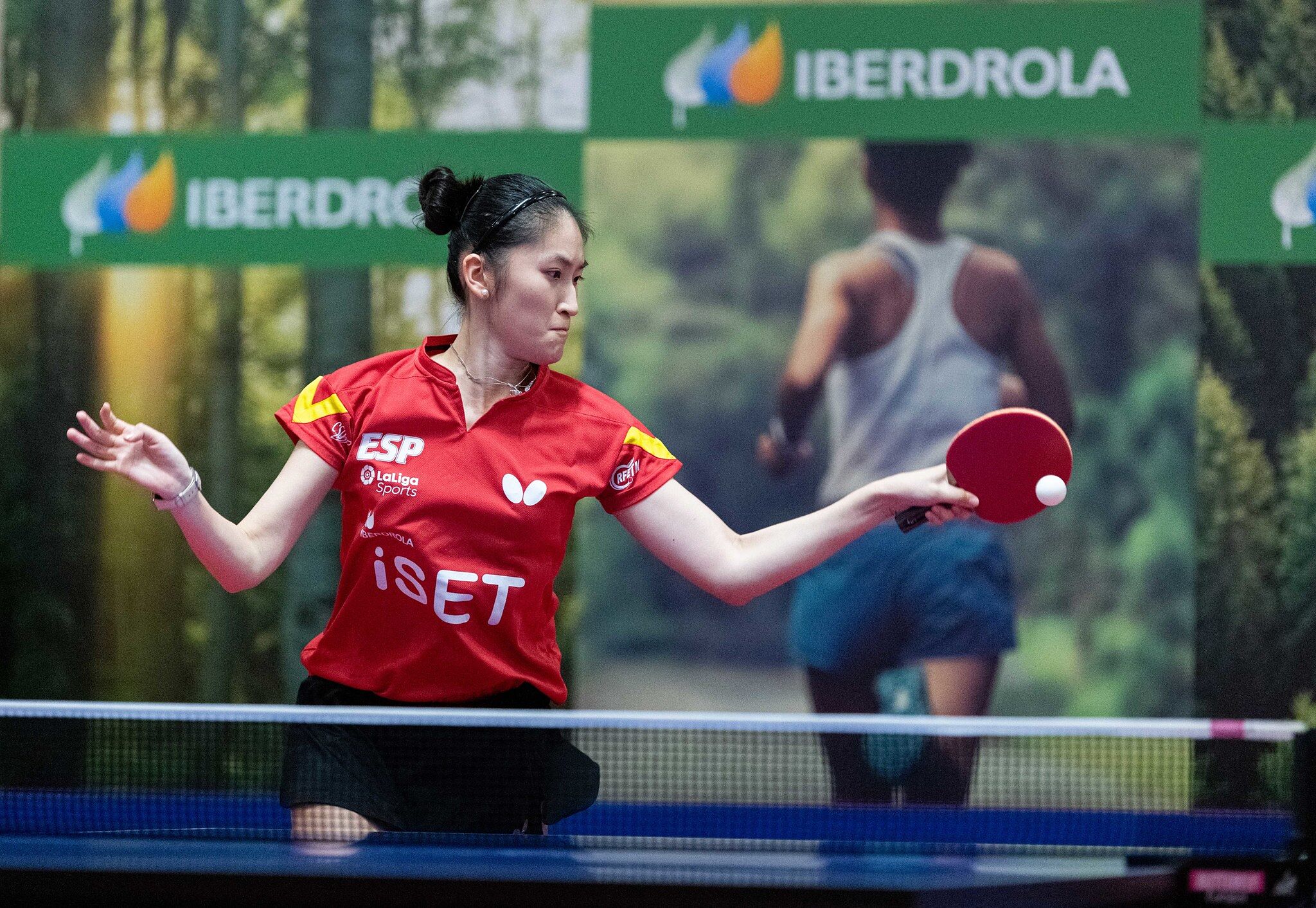 La española Sofía-Xuan Zhang durante un partido en la primera edición del Spain Masters 2020.