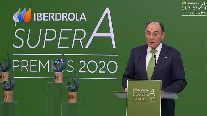 Ignacio Galán, presidente de Iberdrola, durante la entrega de Premiso Supera.