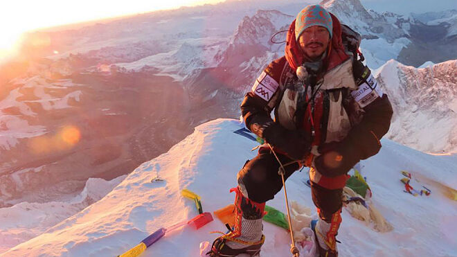 Nirmal Purja, en el Everest.