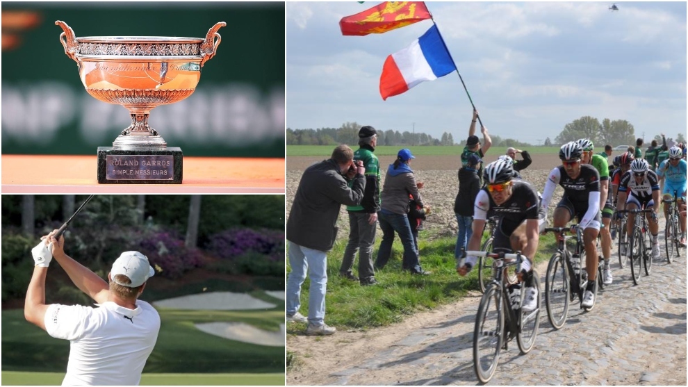 Roland Garros, París-Roubaix, Abierto de Francia de golf, aplazados.