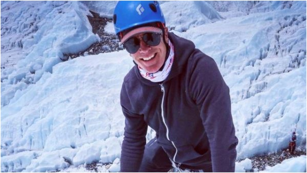 Mark Pattison, en el Everest.