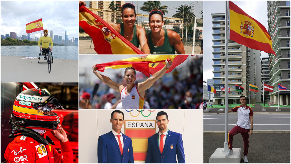 Los deportistas españoles felicitan el Día de la Hispanidad.