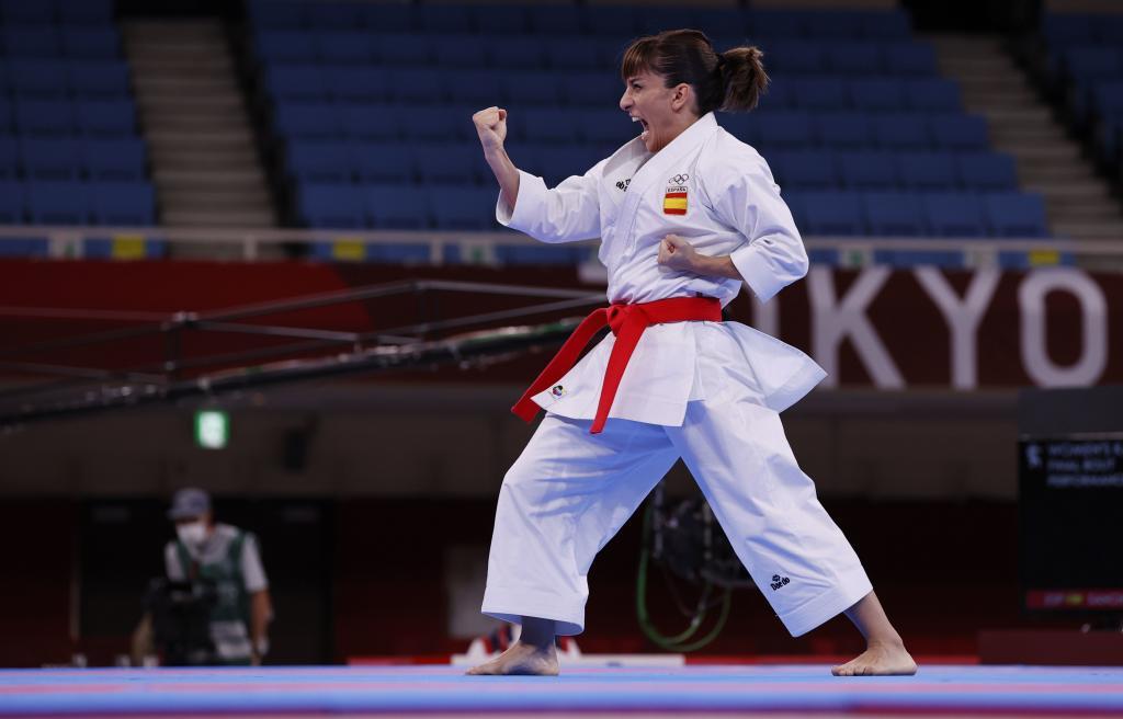 Sandra Sánchez, en los Juegos de Tokio.