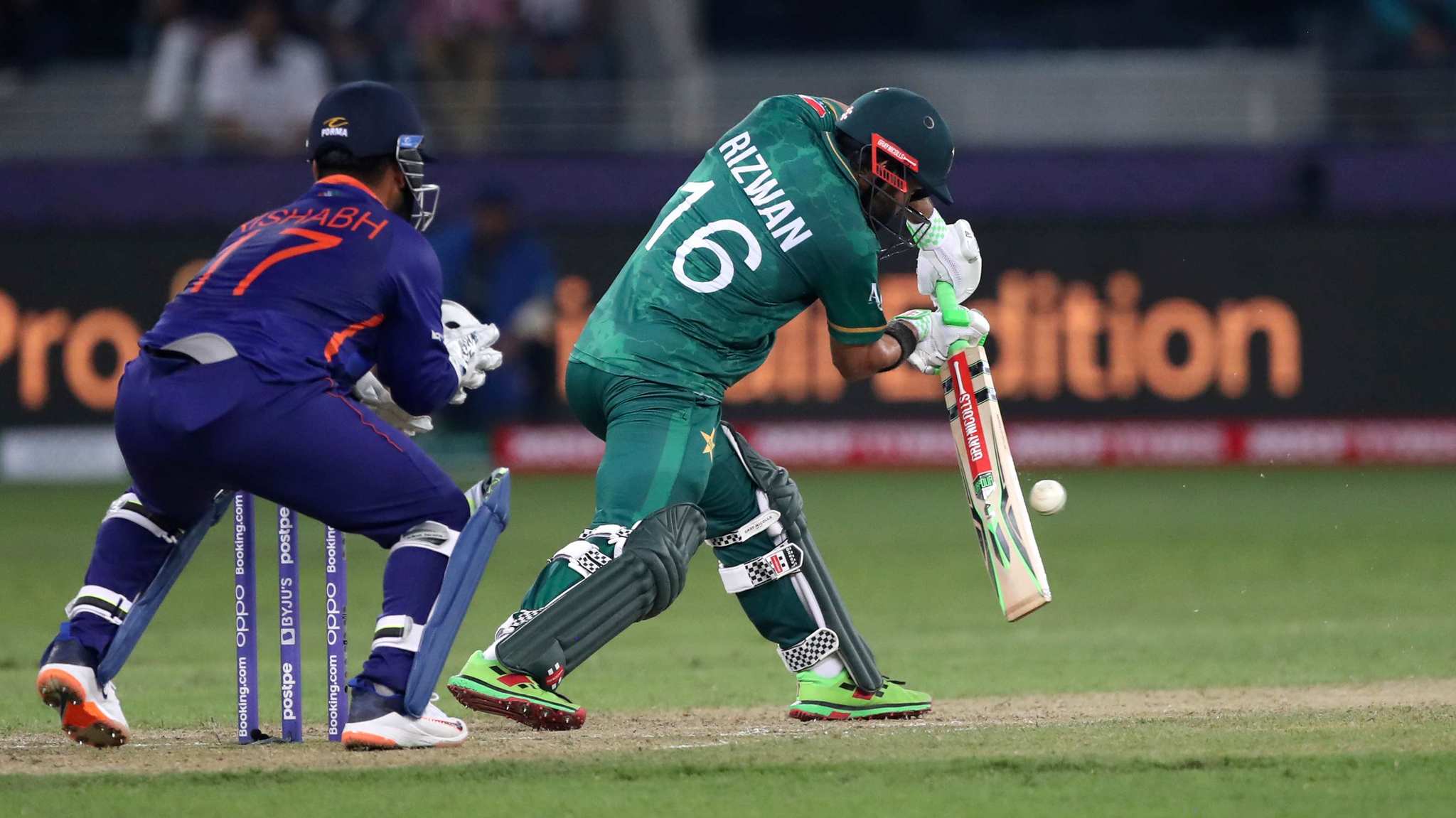 Imagen del patido entre los equipos de India y Pakistán